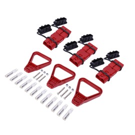 YOUYIEN 175A Wire Connector(6PCS),Fit for 1/0 AWG, Battery Cable Quick Connect Disconnect Plug, Kit for Connect Recovery Winch Auto Car Trailer Driver Electrical Devices(RED)