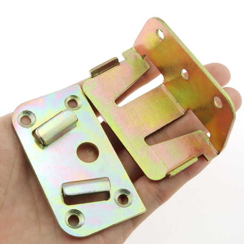 E-outstanding Bed Rail Bracket 2PCS Wood Bed Rail Fittings Bed