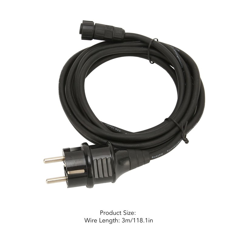 AC Power Cord 3 Meter Solar Inverter Cable Power Cord