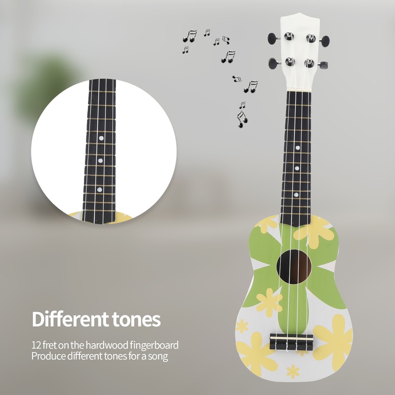 Ukulele Hawaiian 4‑String Guitar for Beginners Kid Adult Student Instrument