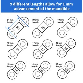 20PCS Replacement Elastic Straps for Anti-snoring Appliance 100% Latex Free (Blue,15mm)