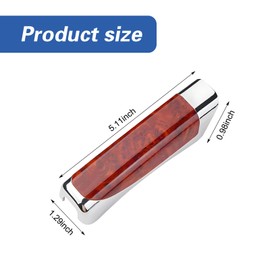 ijuicy 2 PCS Car Handbrake Cover Handle, Self-Adhesive Tightly Fitting Emergency Parking Brake Handle Decorative Cover, ABS Handbrake Protective Cover for Most Cars (Peach Pattern Red)