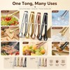 Black Cat Paw Food Tongs 4 Pack, 304 Stainless Steel,