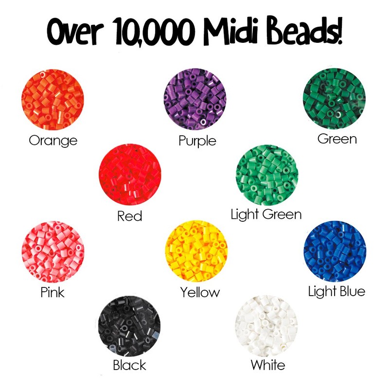 Hama 28178320140 Plastic Cylindrical Beads 10,000 Beads in a Bucket