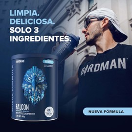 Birdman Falcon Protein Proteína Vegetal en Polvo Solo 3 Ingredientes 25G Proteína Sin Azúcar Añadida Sin Gluten Sin Lácteos Vegano Sabor Natural 15 Porciones 480G