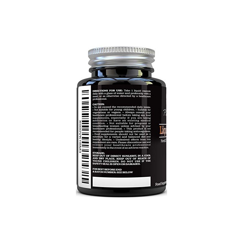 Turmeric Curcumin Capsules (Liquid) with Vitamin D | 185 More