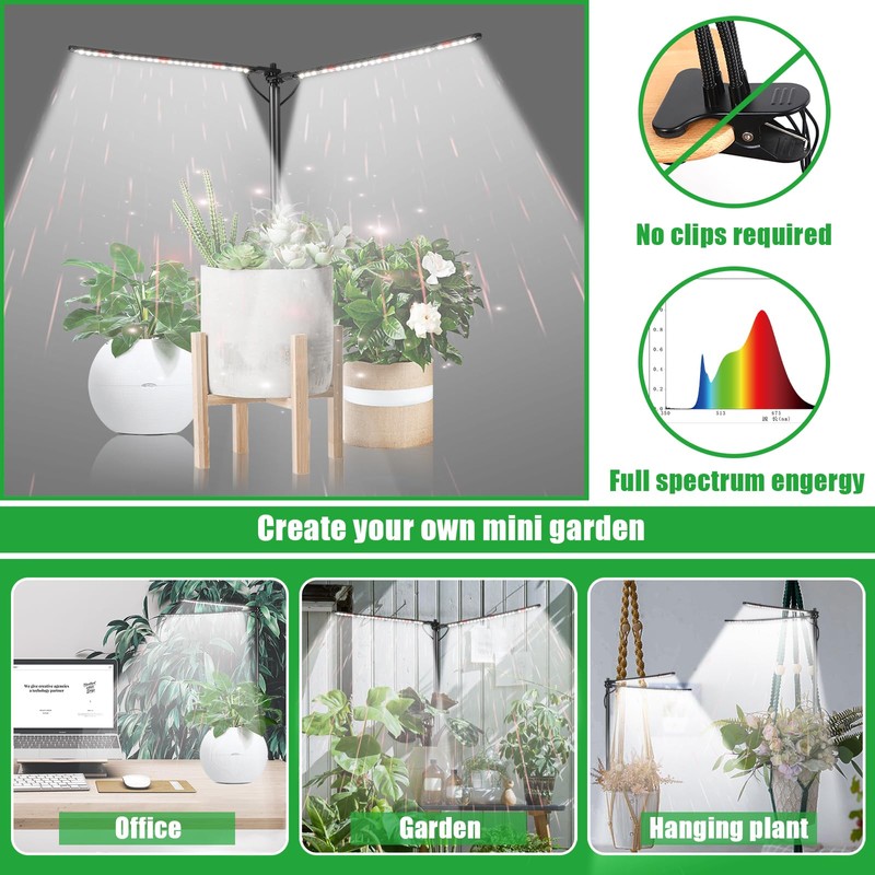 bodkar Plant Grow Lights for Indoor Plants Full Spectrum with
