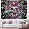 AtawLege Skull Tapestry Trippy Skeleton Eyes Tapestry Goth Snake Tapestry