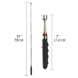20 lb Telescopic Magnetic Stick Extendable 31" Useful Telescopic Magnet Rod Useful for Hard to Reach Sinks Drains Mechanics Automobile Gifts for Men Women Birthday