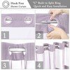 Gibelle No Hook Waffle Weave Shower Curtain with Snap-in Fabric