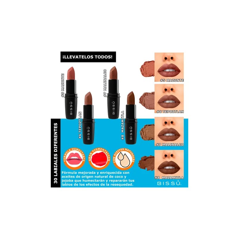 Kit Pack 30 Labiales Bissu Humectantes Completos Set