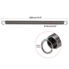 sourcing map Compression Spring,16mm OD,2mm Wire Size,341.6mm Extended Length,280mm Free Length,Spring Steel,15kg Load Capacity,Grey 2pcs