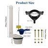 Goddessmoon Toilet Flush Valve Repair Kit, Includes Float Ball, Flapper,