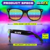 GloFX Ultimate Mirror Diffraction Glasses - Black Frames with Rainbow