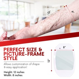 Transparent Film Dressing 8" x 12" (10 Pack) – Waterproof Adhesive Wound Bandages for Post-Surgical Shower, IV Shield, Tattoo Aftercare, Clear Breathable Dressing Patches by HEALQU