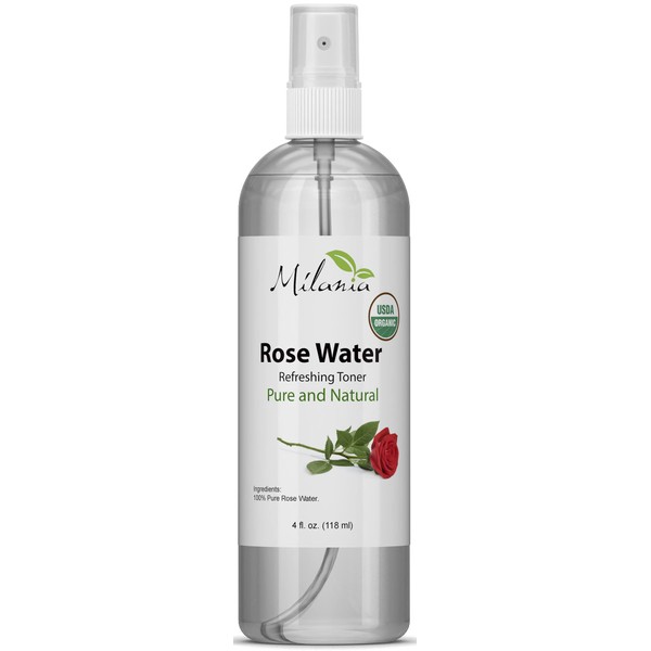 Milania Organic Rose Water Spray (4 oz)