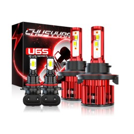 CHUSYYRAY Para For Ford F 150 2004-2014 LED Faros delanteros Hi/Low + de luces antiniebla