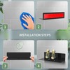 efuturetime® 2 x Wall Shelves, Black Acrylic, 23 x 9.5