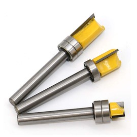 Pack of 3 6 mm Wood Milling Cutter Router Bit Router Bit Shaft Alloy Blade Cutter Cutting Groove Milling Wood Cutter Router Bit for Trim Carving Tool