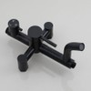 Washly 8" Black Rain Shower Faucet Set Round Jets Handheld
