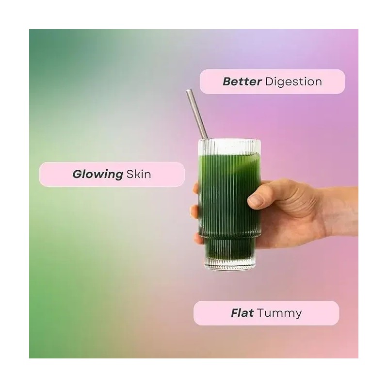 Polvo Ami Fitness Glow Green Colágeno Probióticos Jugo Verde