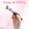 2 Pcs Dual-Ended Makeup Brushes Angled Foundation Brushes Flat Concealer