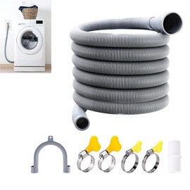 Washing Machine Hose Extension Thickened Universal Washing Machine Dishwasher Drain Waste Hose Extension Kit Home Laundry Room Bathroom Washing Machine Drain Hose Waste Pipe Hoop(size:4m)