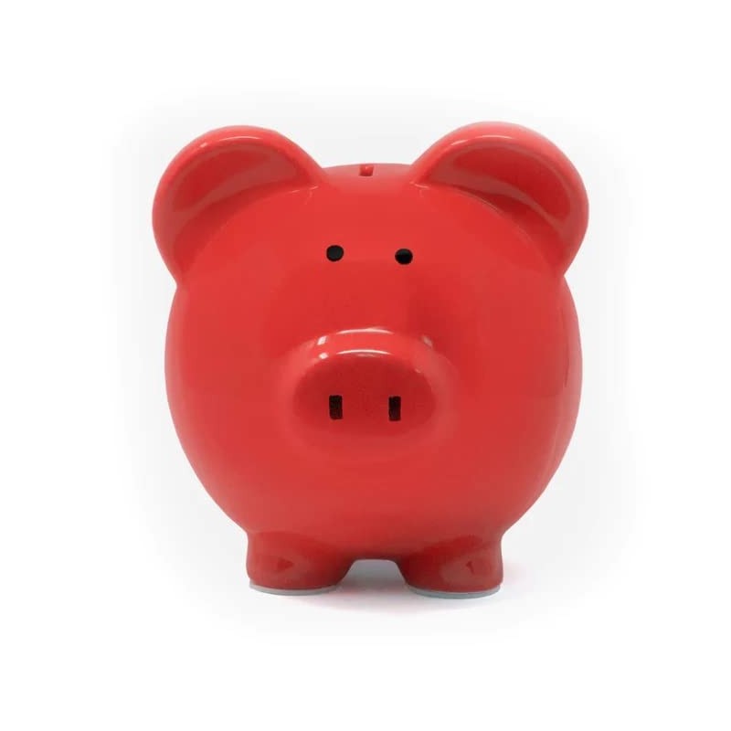 Child to Cherish Ceramic Piggy Bank, Red