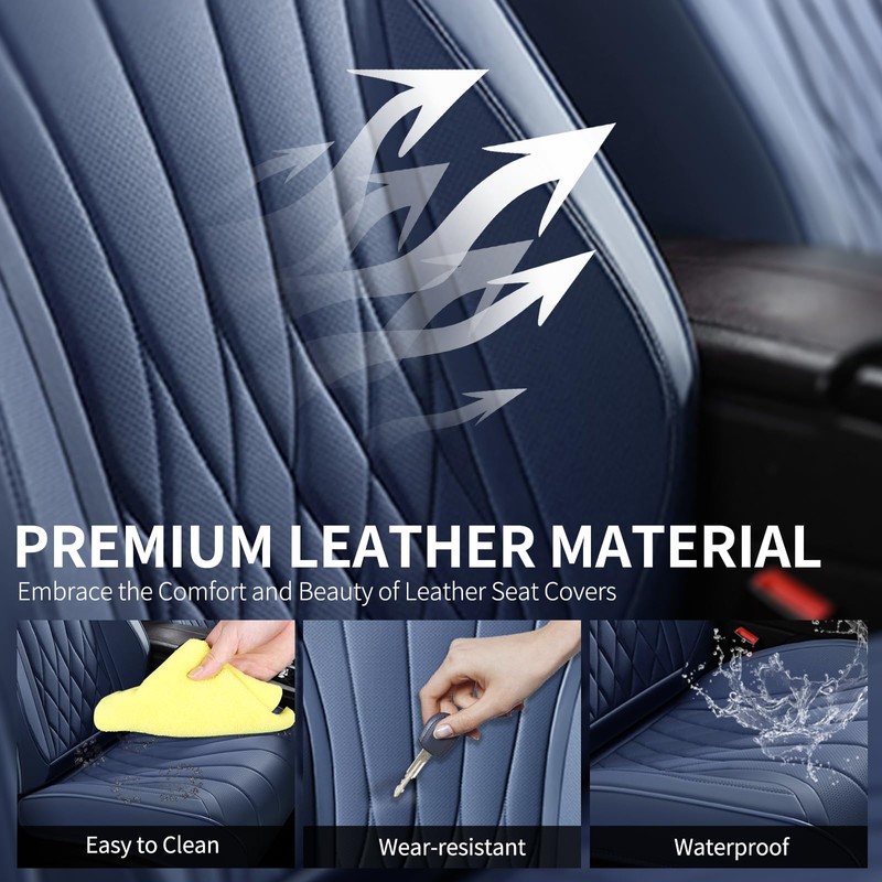 FLORICH 2pack Seat Covers, Waterproof Car Seat Cover, Airbag Compatible,