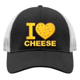 Generic I Love Cheese Hats for Womens Baseball Cap Classic Washed Workout hat Fitted, Allblack, Allblack, One Size