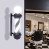 AngelcityCC 26.8 in Wall-Mounted Barber Pole Led Light, Black and