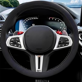 MEXRUMI 1 Piece Steering Wheel Protector 32-47 cm Universal Car Steering Wheel Cover Silica Gel Steering Wheel Cover Non-Slip Steering Wheel Protector Car Accessories Non-Slip Steering Wheel for