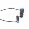 HangTon 40cm Blue Right Angle Flat Profile Audio Mixer Cable