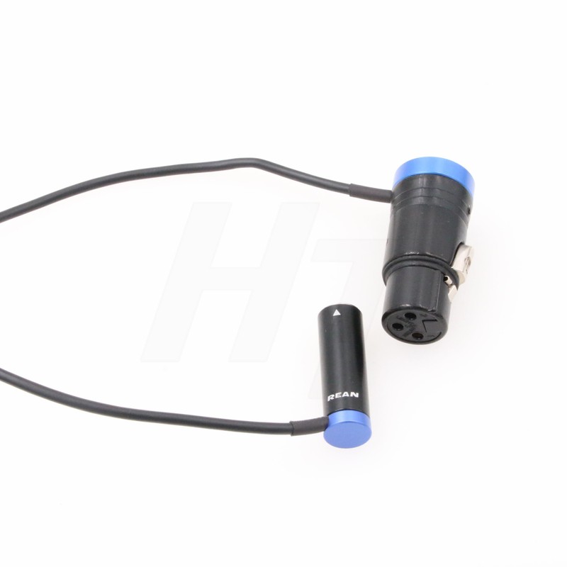 HangTon 40cm Blue Right Angle Flat Profile Audio Mixer Cable