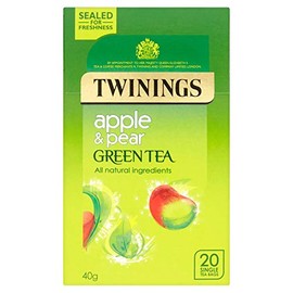 Twinings Apple & Pear Green Tea 20 Single Tea Bags, 40g
