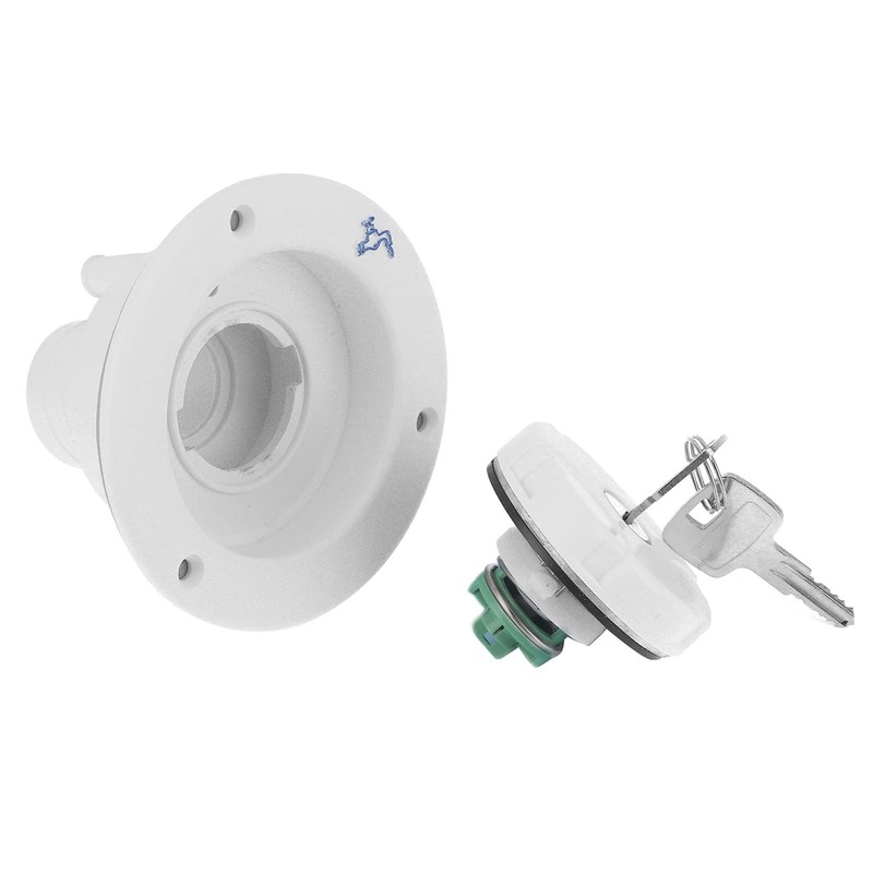 Gravity Water Inlet, White Gravity Freshwater Inlet, Leak-proof Hatch Filler