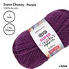 Yatsal Super Chunky 3-Ply Knitting Wool Yarn 100 g, Purple