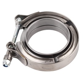 Exhaust Clamp Kit, Universal 2.25 Inch Turbo Exhaust Down Pipe Stainless Steel V-Band Clamp 2pcs Flange Kit for 2.25” v Band 2.25 v Band v Band clamp 2.25 vband 2. 25 2.25 inch v Band clamp 2.25"