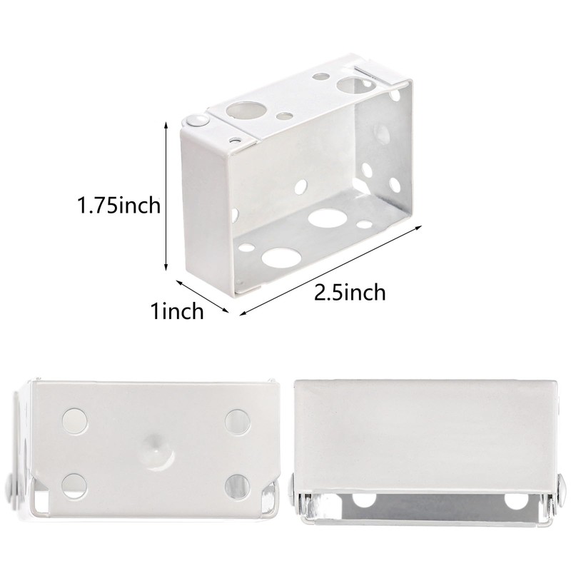 Lawei 12 Pack 2.5 Inch Blind Brackets, Low Profile Box