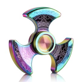 Coolden Fidget Spinner Metal Fidget Toys Focus Hand Spinner Quiet 3-5 Minutes High Quality Anti-Stress Sensory Toy Cool Maya EDC Hand Spinning Top for Office School Gift for Children Adults Colourful