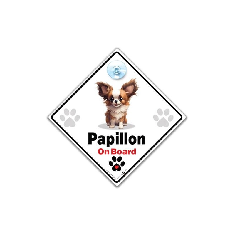 iwantthatsign.com Papillon On Board Sign, Papillon Car Sign, Dog On