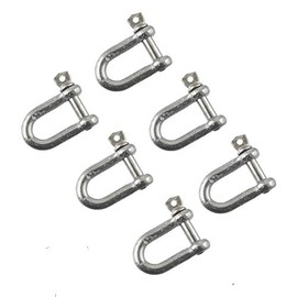6mm Galvanised Dee Shackle Pack of 6 Shackle Chandlery DK01