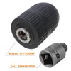 Mesee 2-13mm Capacity Keyless Drill Chuck, Mount 1/2-20UNF Quick Release
