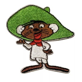 Speedy Gonzales Green Hat Embroidered 3" Tall Iron on Patch