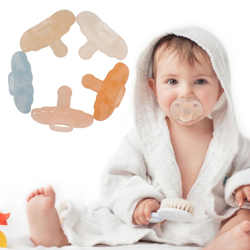 Silicone Baby Pacifier Bite Resistant Teething Discomfort Relief Washable Silicone