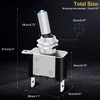 Twidec/3Pcs Rocker Lighted Toggle Switch 12V 20A Heavy Duty Racing