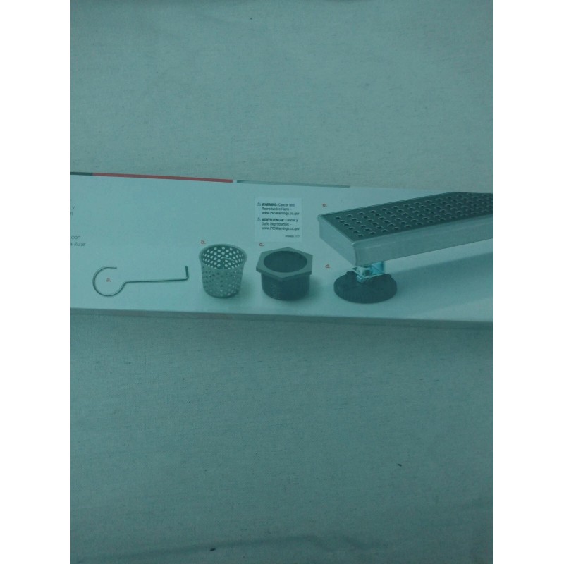 Oatey Designline 36”Stainless Steel Linear Shower Drain w/Square Pattern