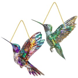 2 Pieces Of Bird Hanging Ornaments, Colorful Hanging Decorations, Acrylic Pendant Hanging Decorations, Sun Catcher Window Hanging Decorations, Home Outdoor Garden Decorations