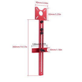 TRUTOPWAY 4 in 1 Router Milling Groove Bracket, Router Circle Cutting Jig, Router Guide & Edge Guide for Woodworking - Precise Router Accessories for Cutting Circles and Edges (Red, Large)