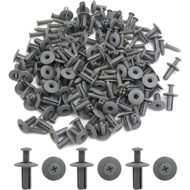 Trou Gris En Plastique Rivets Fixation Push Clips for Voiture Car Fender, 8 mm, Pack of 100